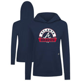 Atlanta Braves Levelwear Women's Relay Banner Arch Long Sleeve T-Shirt Hoodie Navy