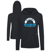 Miami Marlins Levelwear Women's Relay Banner Arch Long Sleeve T-Shirt Hoodie Black