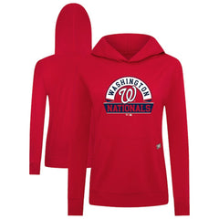 Washington Nationals Levelwear Women's Relay Banner Arch Long Sleeve T-Shirt Hoodie Red