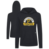 Pittsburgh Pirates Levelwear Women's Relay Banner Arch Long Sleeve T-Shirt Hoodie Black