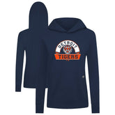 Detroit Tigers Levelwear Women's Relay Banner Arch Long Sleeve T-Shirt Hoodie Navy