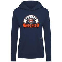 Detroit Tigers Levelwear Women's Relay Banner Arch Long Sleeve T-Shirt Hoodie Navy