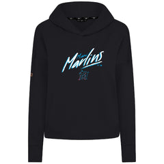 Miami Marlins Levelwear Women's Sweet Sizzle Tri-Blend Hoodie Black