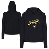 Milwaukee Brewers Levelwear Women's Sweet Sizzle Tri-Blend Hoodie Black