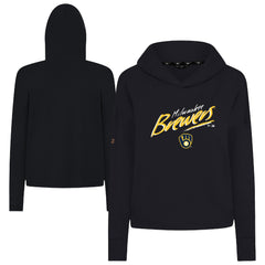 Milwaukee Brewers Levelwear Women's Sweet Sizzle Tri-Blend Hoodie Black