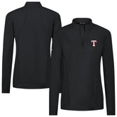 Texas Rangers Levelwear Women's Upright Insignia 2.0 Quarter-Zip Tri-Blend Top Black