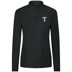 Texas Rangers Levelwear Women's Upright Insignia 2.0 Quarter-Zip Tri-Blend Top Black