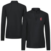 Cleveland Guardians Levelwear Women's Upright Insignia 2.0 Quarter-Zip Tri-Blend Top Black
