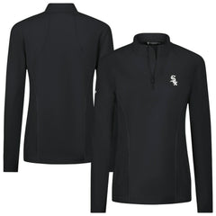Chicago White Sox Levelwear Women's Upright Insignia 2.0 Quarter-Zip Tri-Blend Top Black