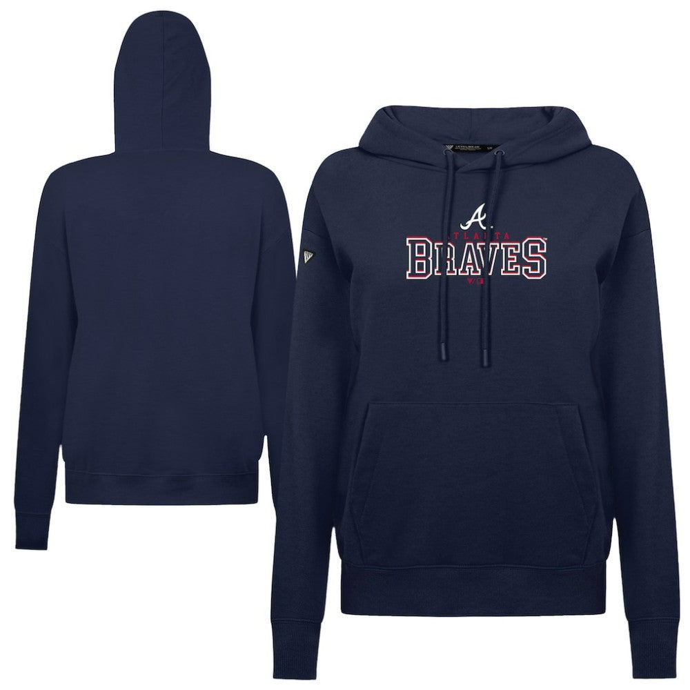 Atlanta Braves Levelwear Women's Adorn Journey Hoodie Navy