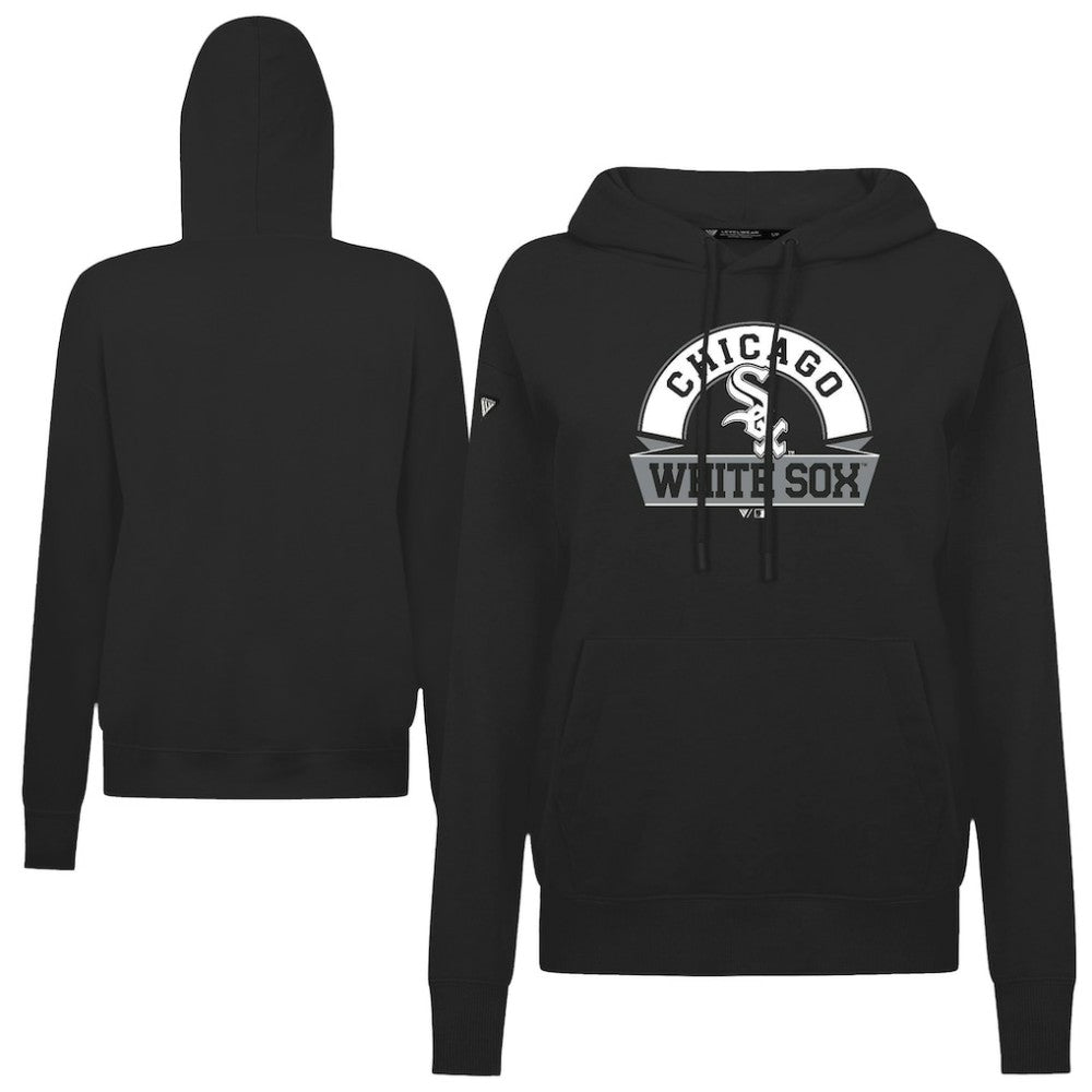 Chicago White Sox Levelwear Women's Adorn Banner Arch Hoodie Black