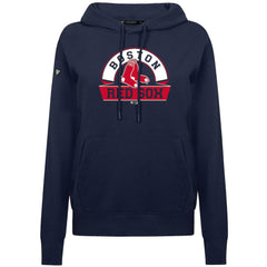 Boston Red Sox Levelwear Women's Adorn Banner Arch Hoodie Navy