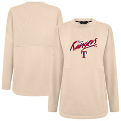 Texas Rangers Levelwear Women's Oversized Beaudry Sizzle Top Khaki