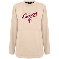 Texas Rangers Levelwear Women's Oversized Beaudry Sizzle Top Khaki