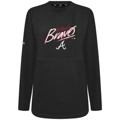 Atlanta Braves Levelwear Women's Oversized Beaudry Sizzle Top Black