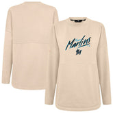 Miami Marlins Levelwear Women's Oversized Beaudry Sizzle Top Khaki