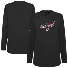Washington Nationals Levelwear Women's Oversized Beaudry Sizzle Top Black