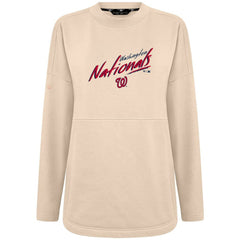 Washington Nationals Levelwear Women's Oversized Beaudry Sizzle Top Khaki