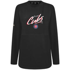 Chicago Cubs Levelwear Women's Oversized Beaudry Sizzle Top Black