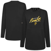 Pittsburgh Pirates Levelwear Women's Oversized Beaudry Sizzle Top Black