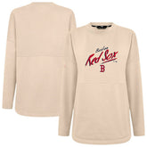 Boston Red Sox Levelwear Women's Oversized Beaudry Sizzle Top Khaki