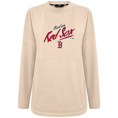 Boston Red Sox Levelwear Women's Oversized Beaudry Sizzle Top Khaki