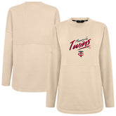 Minnesota Twins Levelwear Women's Oversized Beaudry Sizzle Top Khaki