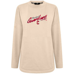 Cleveland Guardians Levelwear Women's Oversized Beaudry Sizzle Top Khaki
