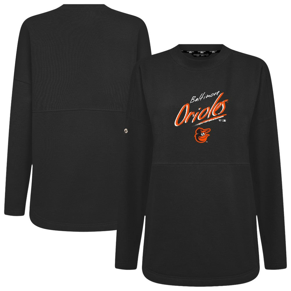 Baltimore Orioles Levelwear Women's Oversized Beaudry Sizzle Top Black