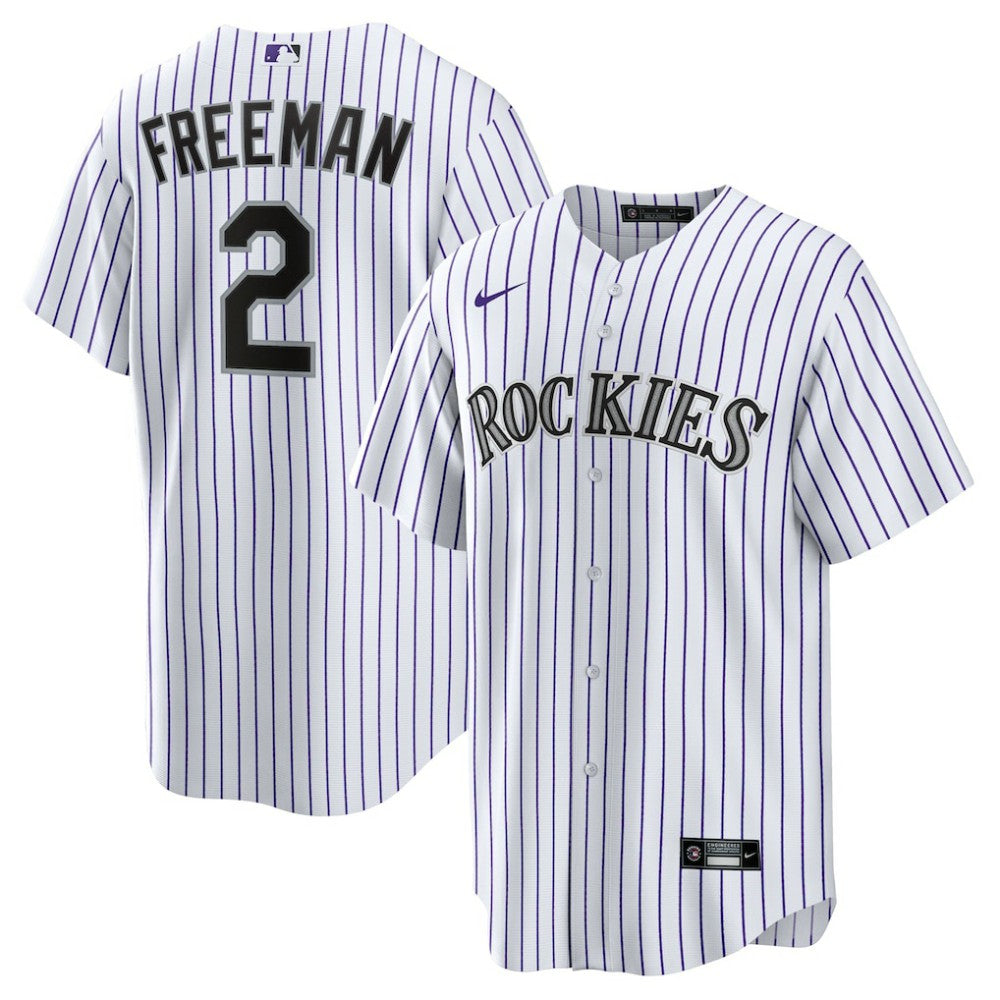 Tyler Freeman Colorado Rockies Youth Home Replica Jersey White