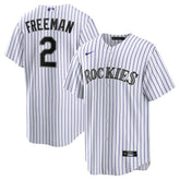 Tyler Freeman Colorado Rockies Youth Home Replica Jersey White
