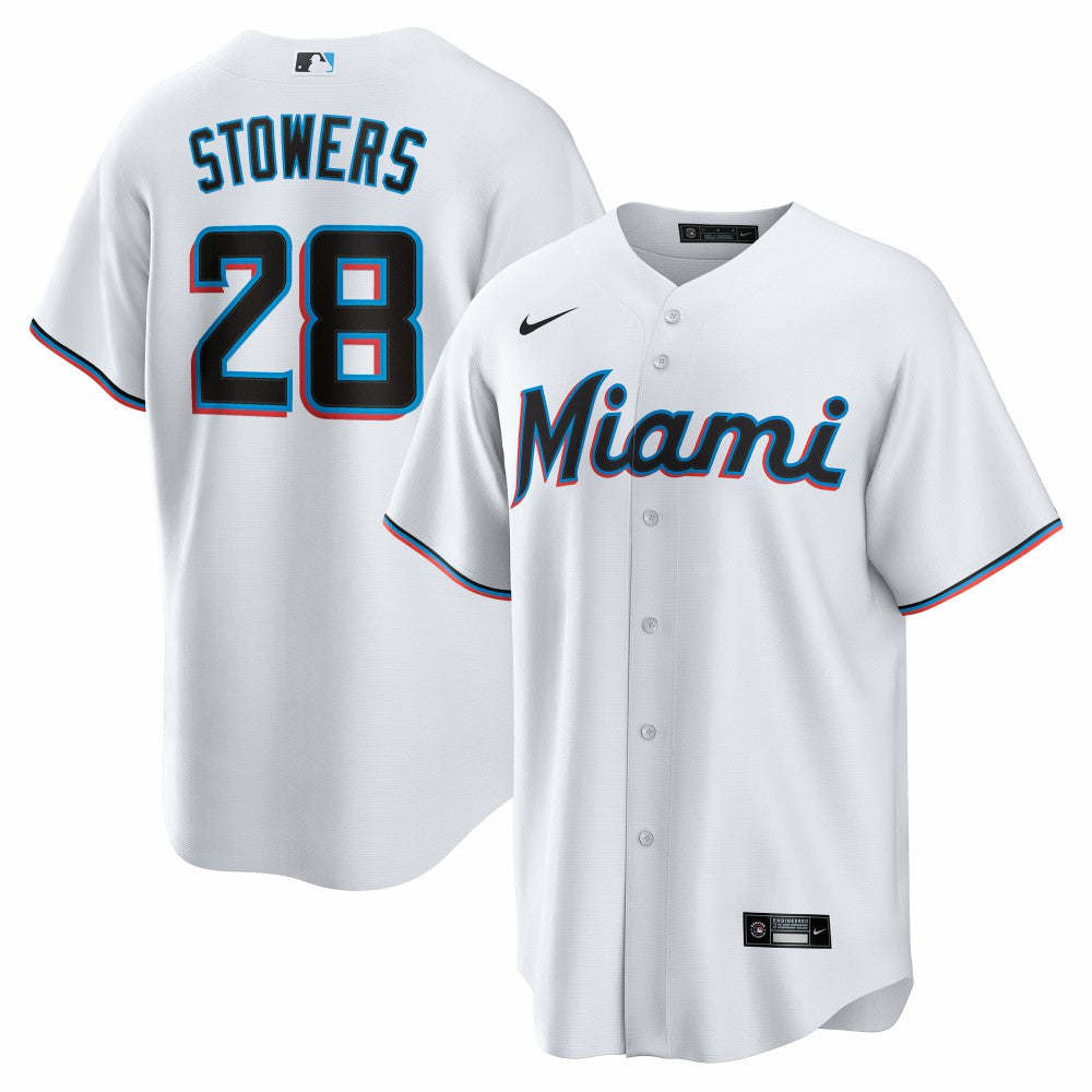 Kyle Stowers Miami Marlins Youth Home Replica Jersey White