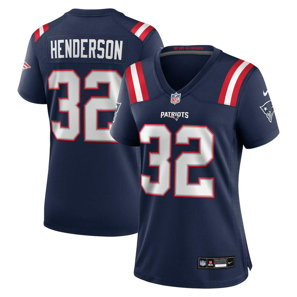 TreVeyon Henderson New England Patriots Women's Game Jersey - Navy sale