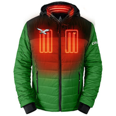 Philadelphia Eagles ActionHeat 5V Battery Heated Colorblock Full-Zip Puffer Jacket - Black/Kelly Green on sale