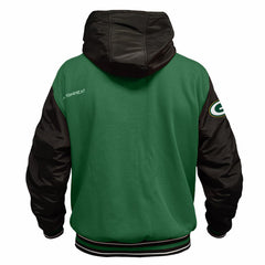 Green Bay Packers ActionHeat 5V Battery Heated Full-Snap Varsity Jacket - Green/Black outlet