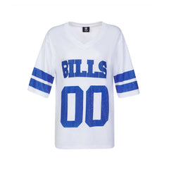 Buffalo Bills Cuce Women's Rhinestone V-Neck Tunic - White cheap