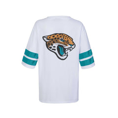 Jacksonville Jaguars Cuce Women's Rhinestone V-Neck Tunic - White sale