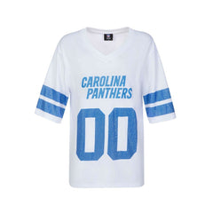 Carolina Panthers Cuce Women's Rhinestone V-Neck Tunic - White outlet