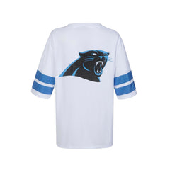 Carolina Panthers Cuce Women's Rhinestone V-Neck Tunic - White outlet
