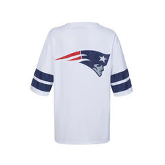 New England Patriots Cuce Women's Rhinestone V-Neck Tunic - White online