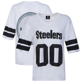 Pittsburgh Steelers Cuce Women's Rhinestone V-Neck Tunic - White for sale