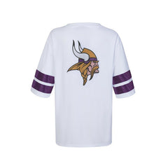 Minnesota Vikings Cuce Women's Rhinestone V-Neck Tunic - White outlet
