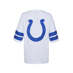 Indianapolis Colts Cuce Women's Rhinestone V-Neck Tunic - White for sale