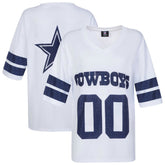 Dallas Cowboys Cuce Women's Rhinestone V-Neck Tunic - White outlet
