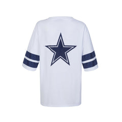 Dallas Cowboys Cuce Women's Rhinestone V-Neck Tunic - White outlet
