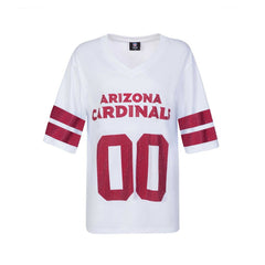 Arizona Cardinals Cuce Women's Rhinestone V-Neck Tunic - White discount