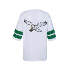Philadelphia Eagles Cuce Women's Rhinestone V-Neck Tunic - White on sale