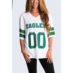 Philadelphia Eagles Cuce Women's Rhinestone V-Neck Tunic - White on sale