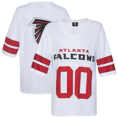 Atlanta Falcons Cuce Women's Rhinestone V-Neck Tunic - White on sale