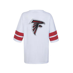 Atlanta Falcons Cuce Women's Rhinestone V-Neck Tunic - White on sale